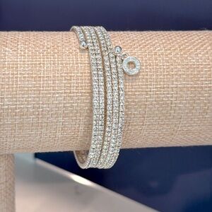Anne Klein Silver Crystal Bracelet